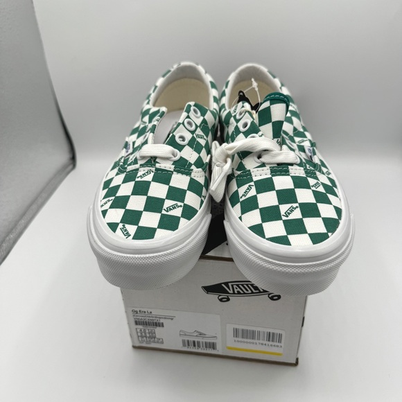NWT Vans OG Era LX Low Lace Up Sneakers green logo checkerboard classic sneakers - Picture 8 of 16